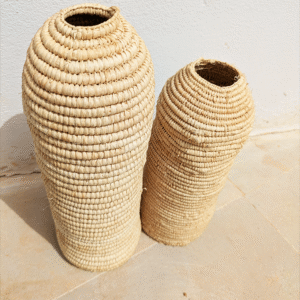 Home cache bouteille en raphia