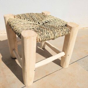 tabouret bohème tressé en corde petit format