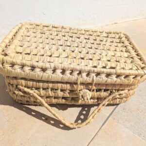 petite valisette osier avec 1 anse