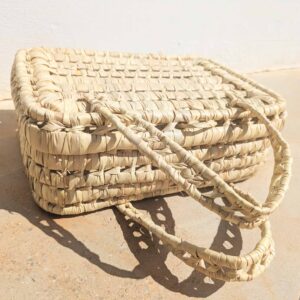 petite valisette osier avec 2 anses